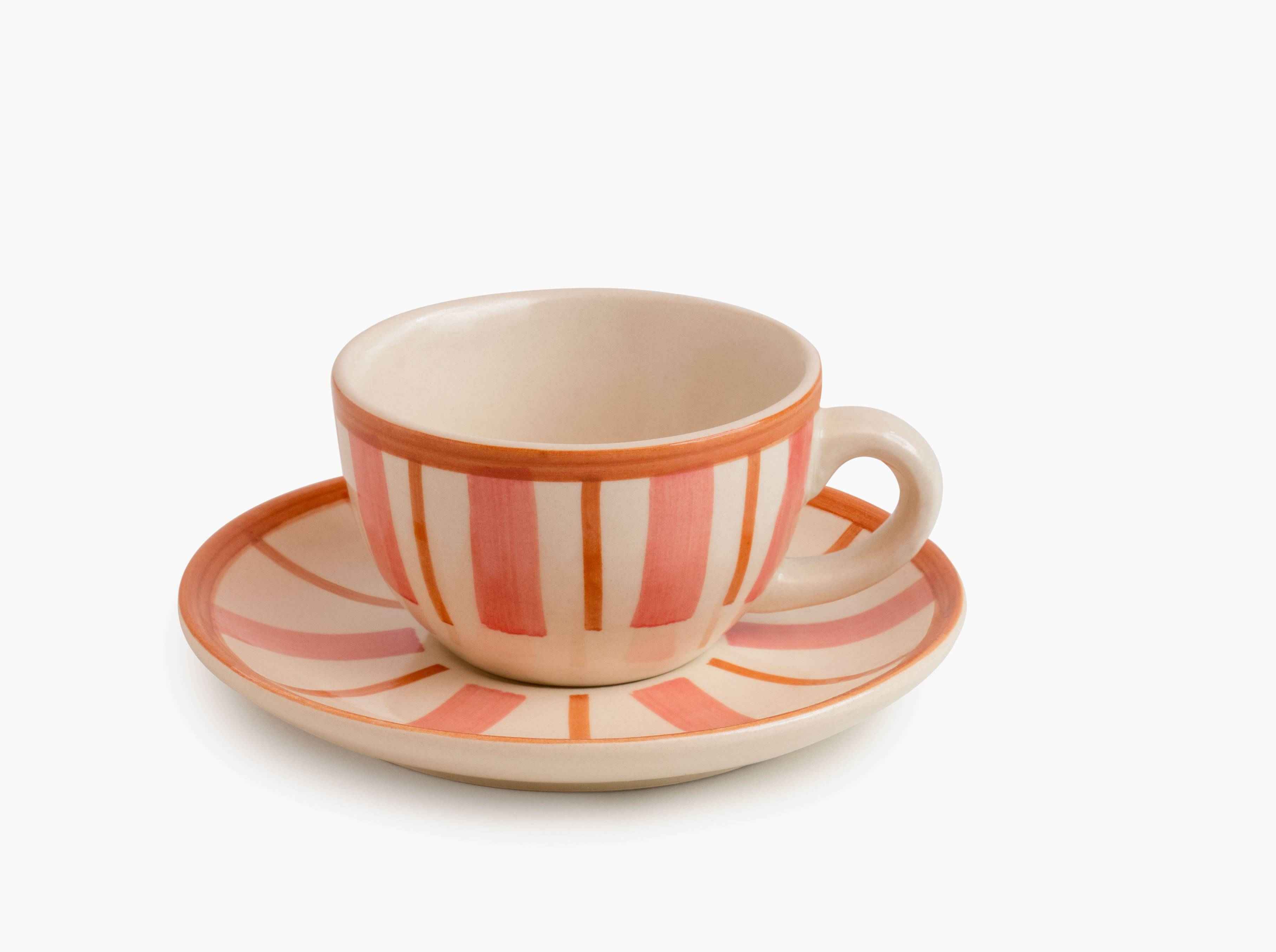 striped-handmade-hand-painted-stoneware-cups-saucers-set-of-4-beautiful-rose